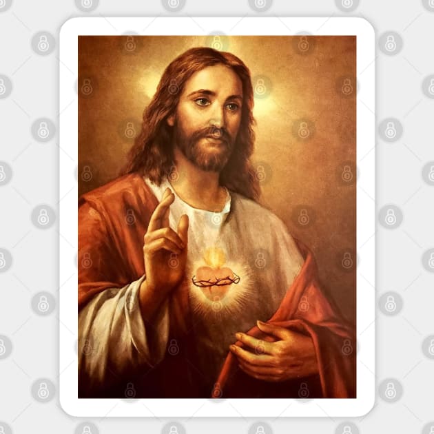 Jesus Most Sacred Heart Sticker by Beltschazar